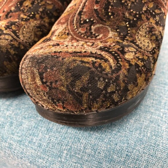 Dansko Vegan Professional Paisley Tapestry Velvet Clogs size 7.5-8 - Picture 10 of 16